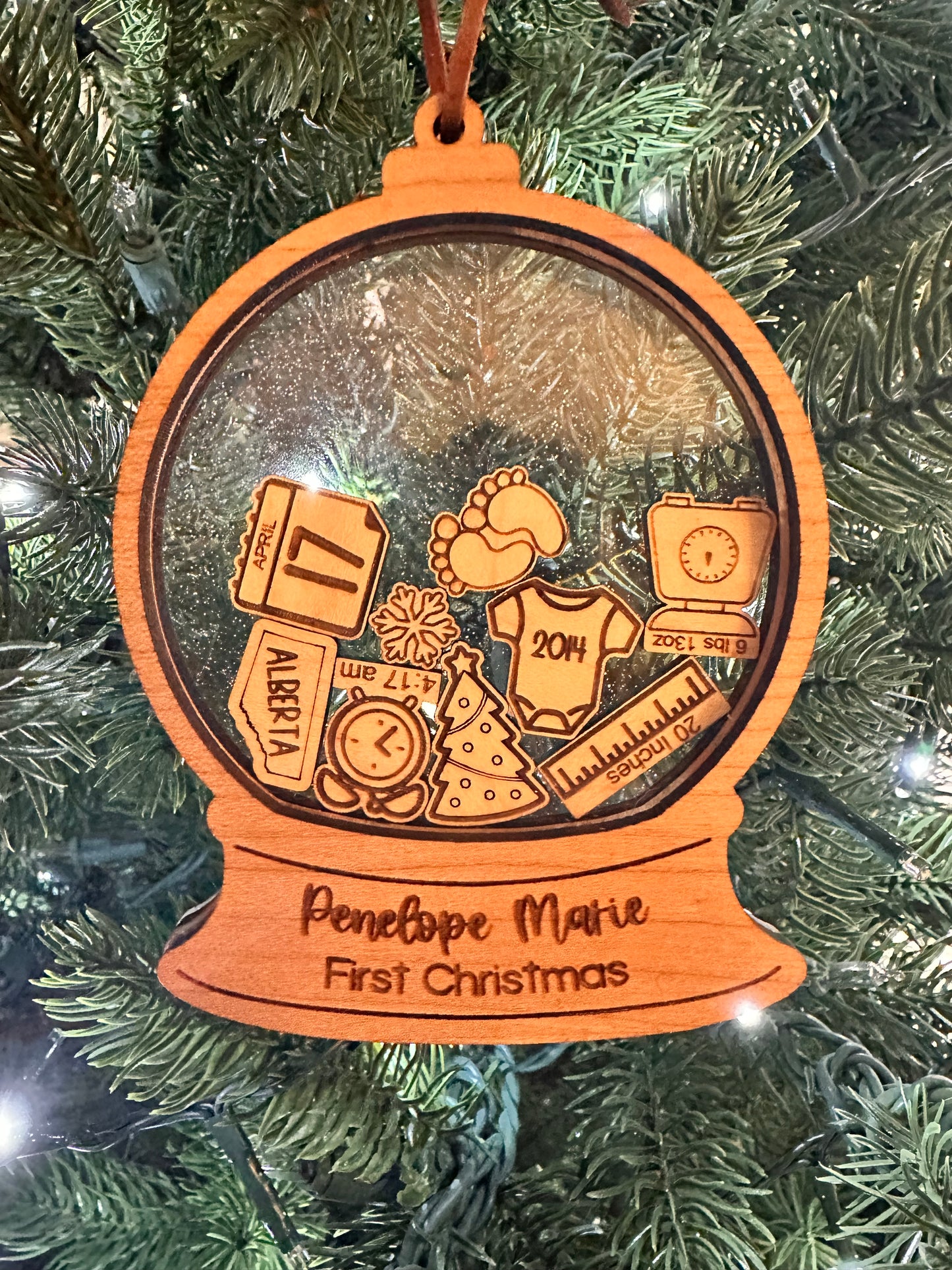 Baby's First Christmas Snowglobe Shaker