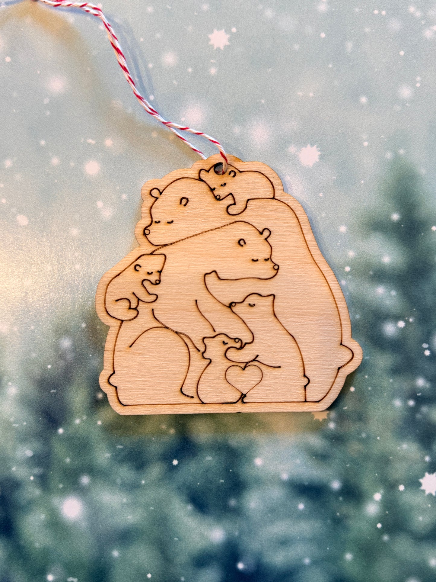 Polar Bear Family Ornaments — CLEARANCE