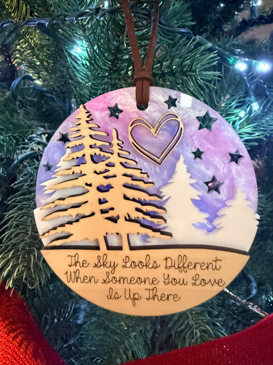 The Sky looks Different - Memorial Ornament