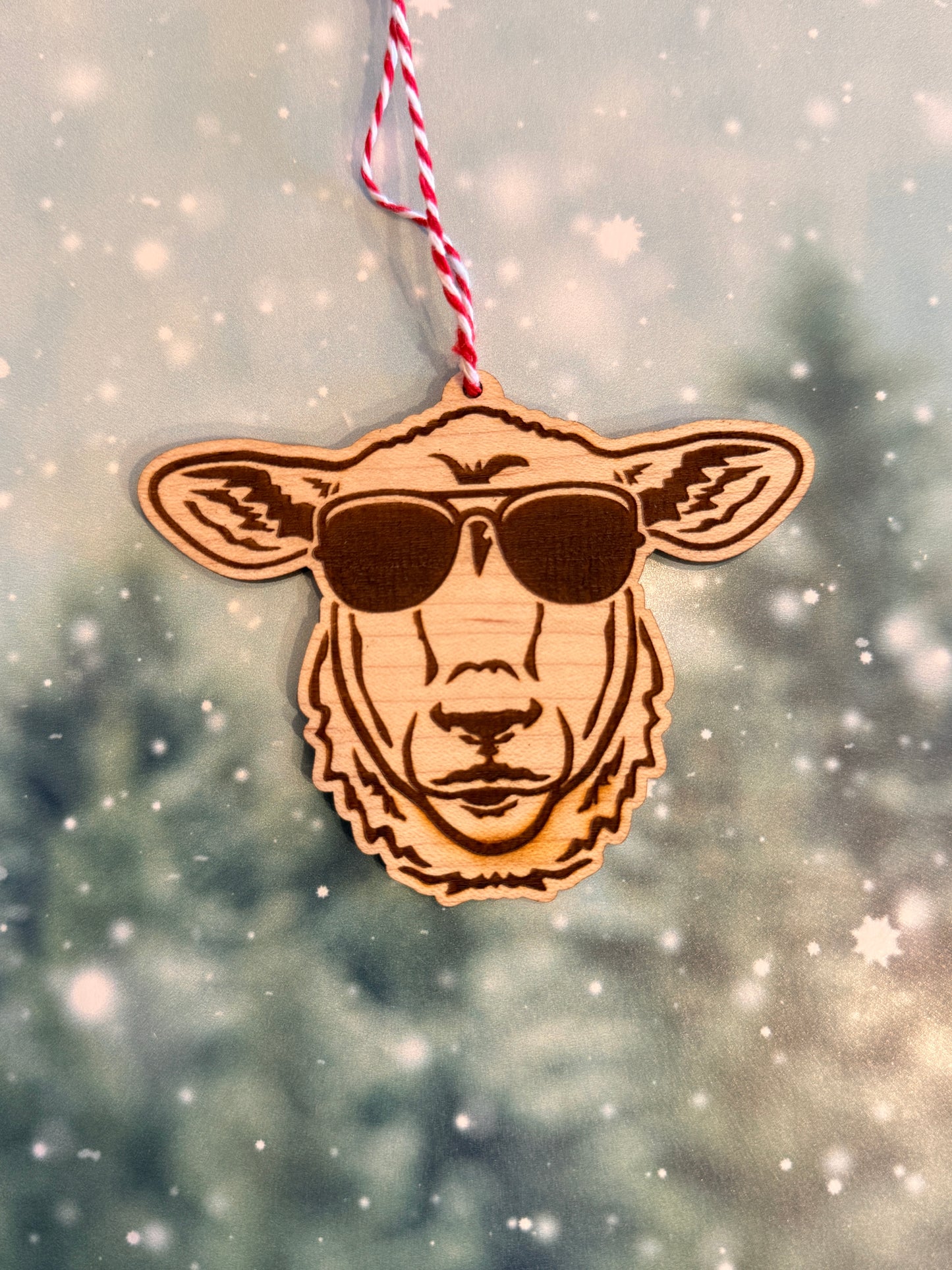 Cool Sheep Ornament — CLEARANCE