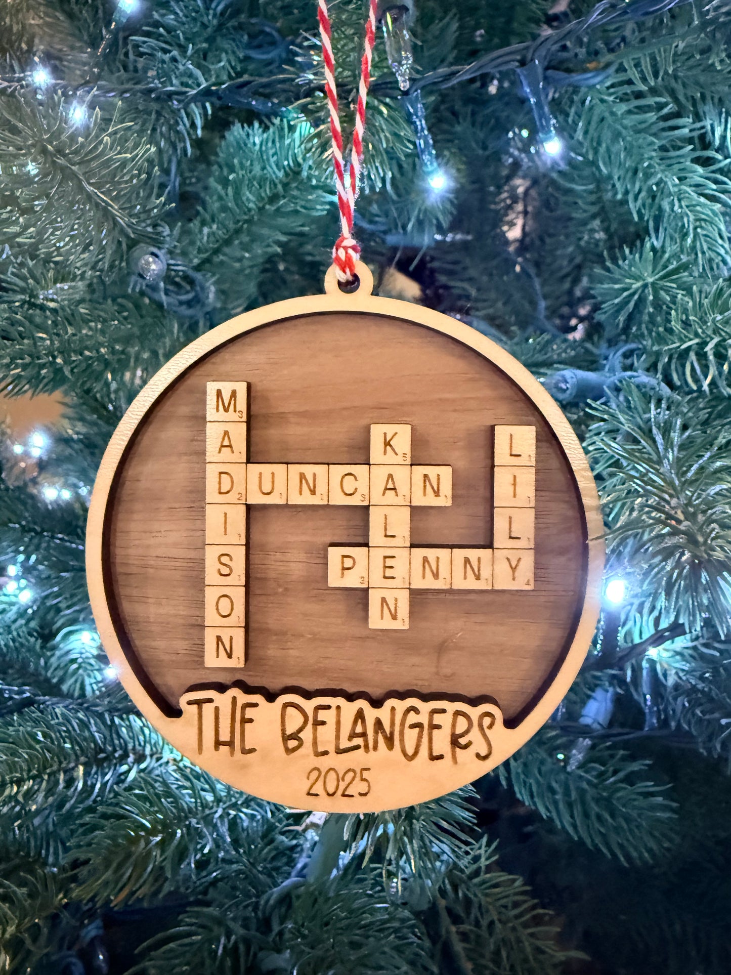 Crossword Family Ornament