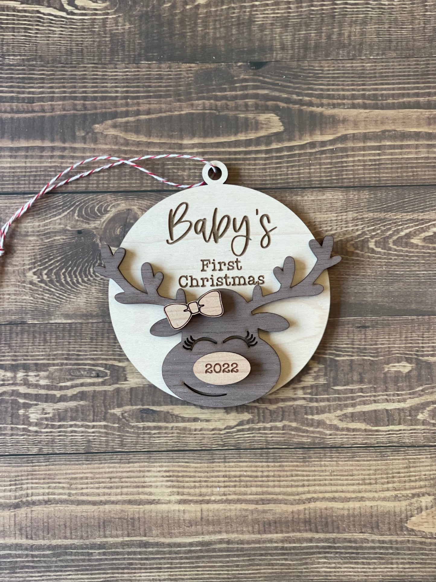 Baby's First Christmas CUSTOM Reindeer