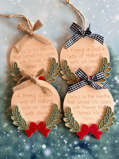 Friendship Keepsake Christmas Ornaments
