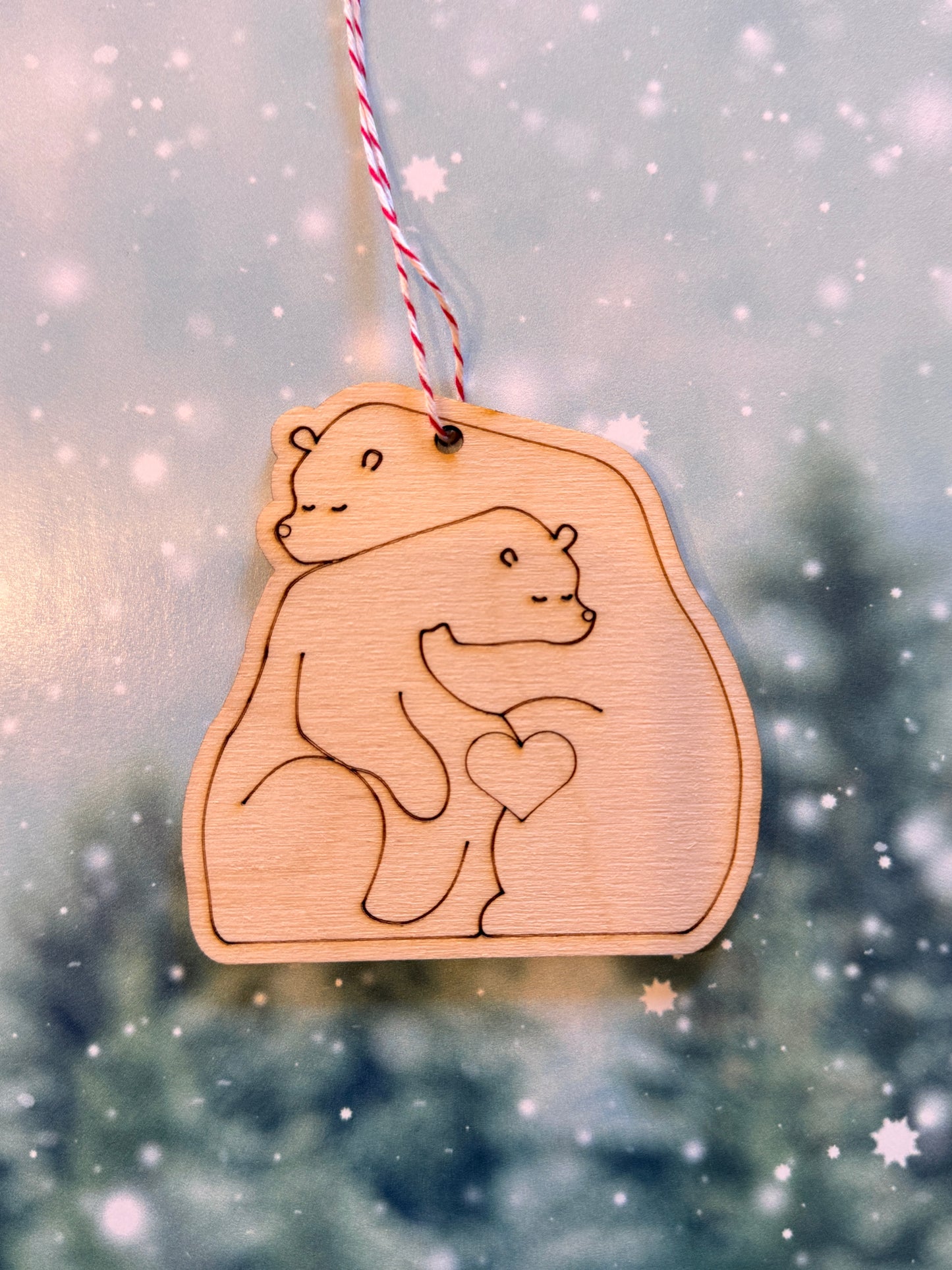 Polar Bear Family Ornaments — CLEARANCE