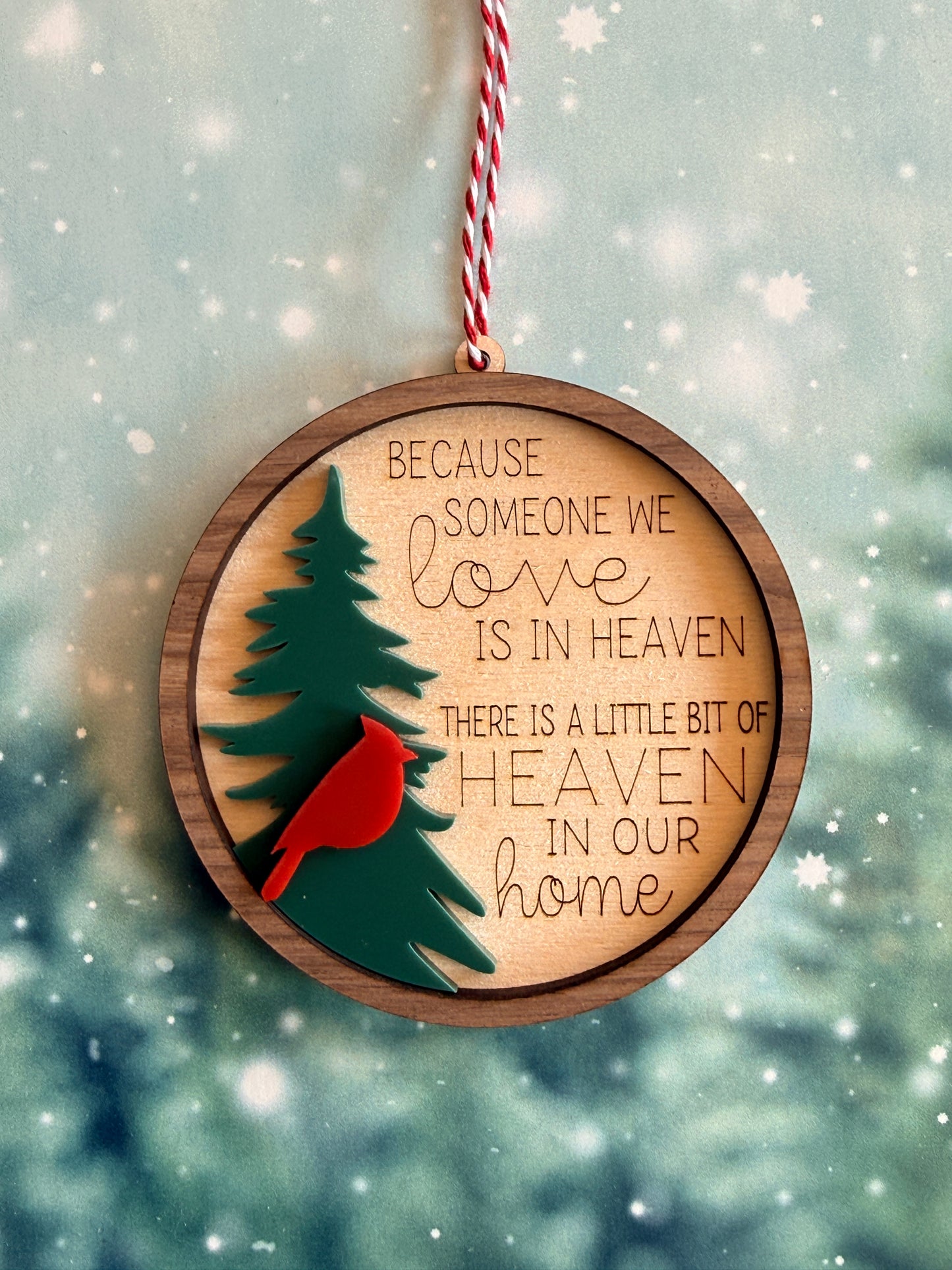 Cardinal Memorial Christmas Ornament