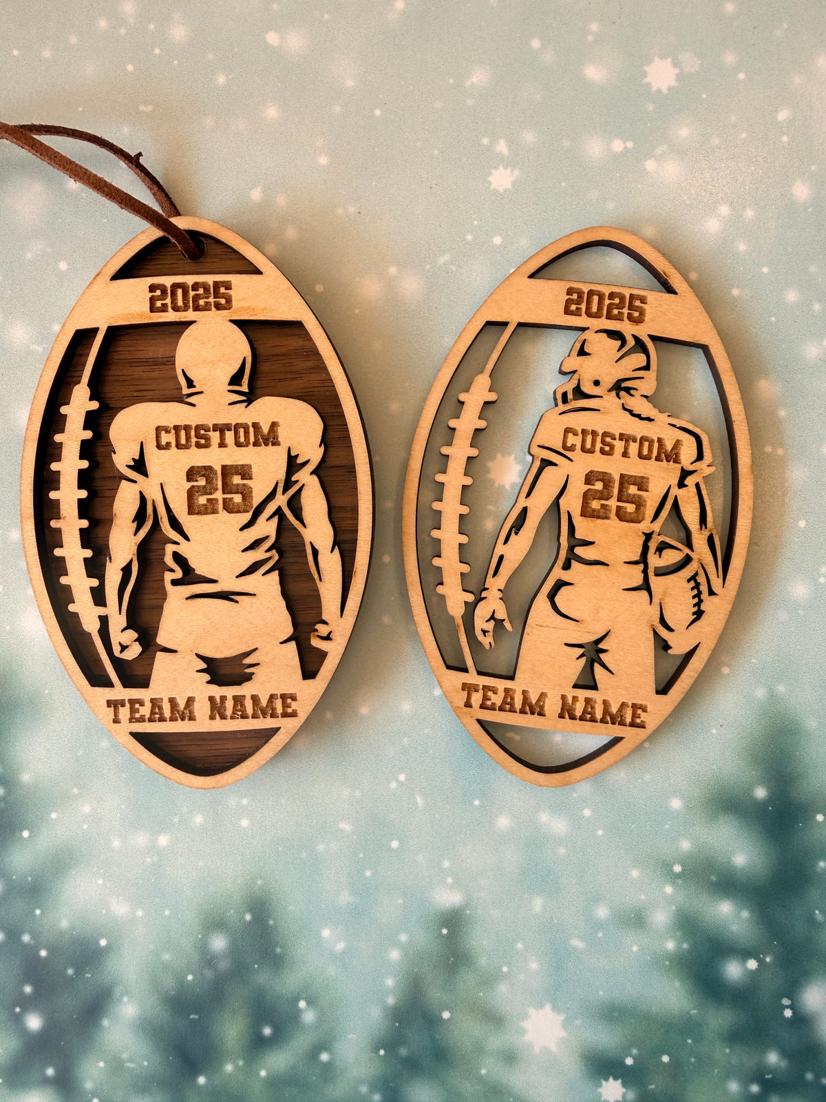 Premium Football Ornament