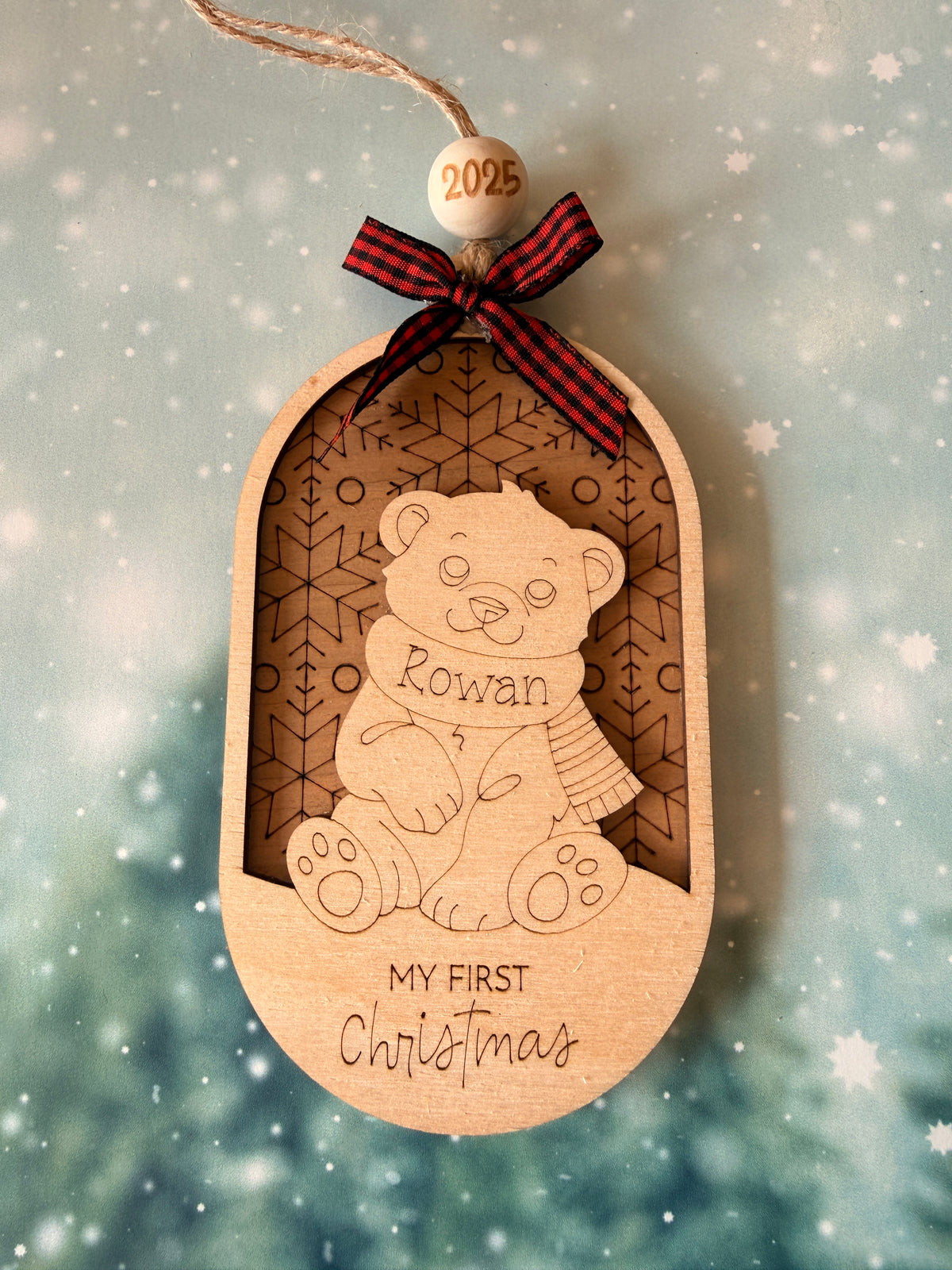 Personalized Baby’s First Christmas Polar Bear Ornament