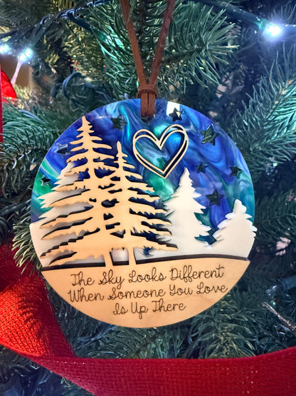 The Sky looks Different - Memorial Ornament