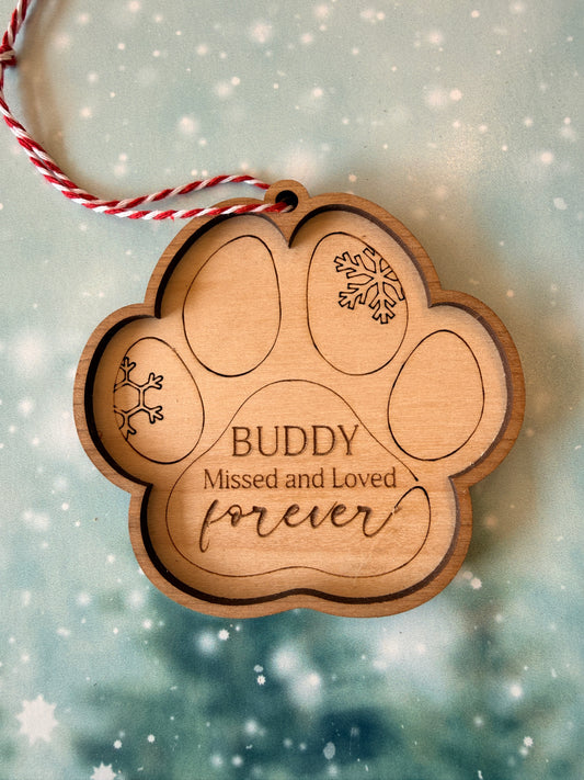 Missed & Loved Forever Memorial Paws