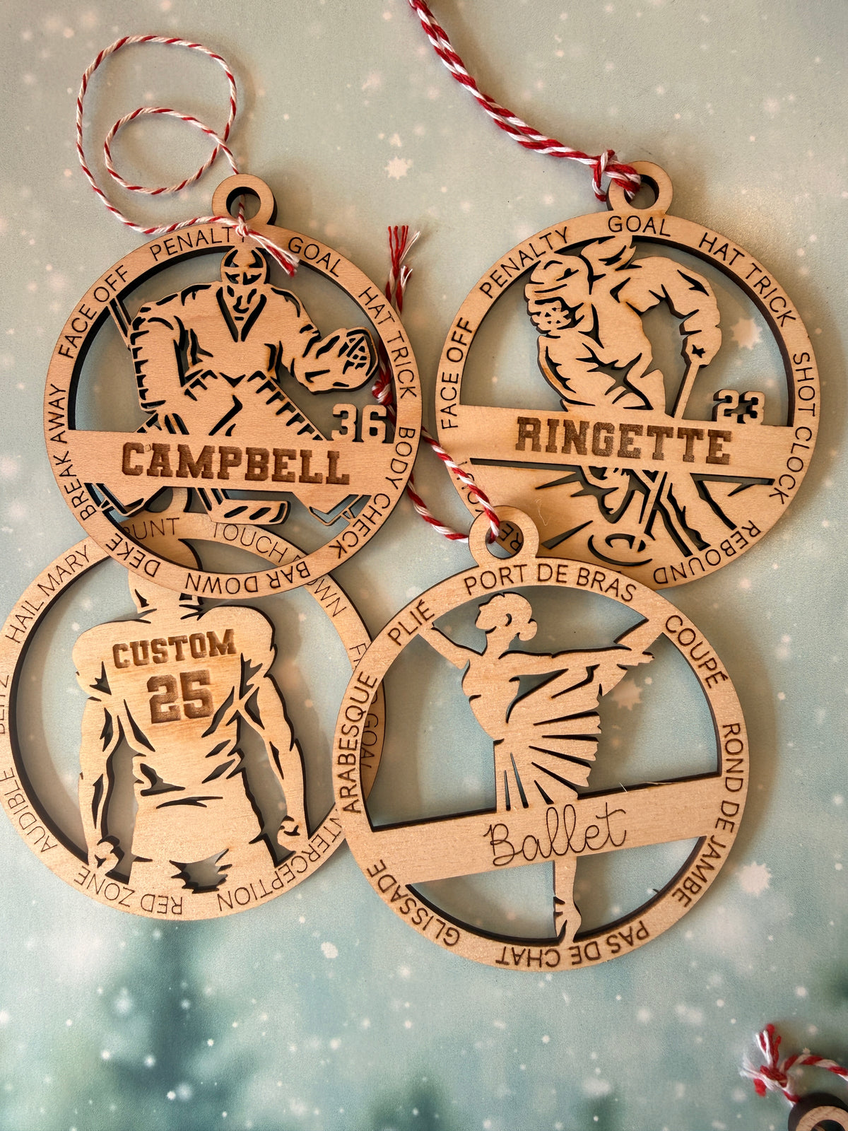 Personalized Athlete Ornament | Custom Sport Christmas Ornament